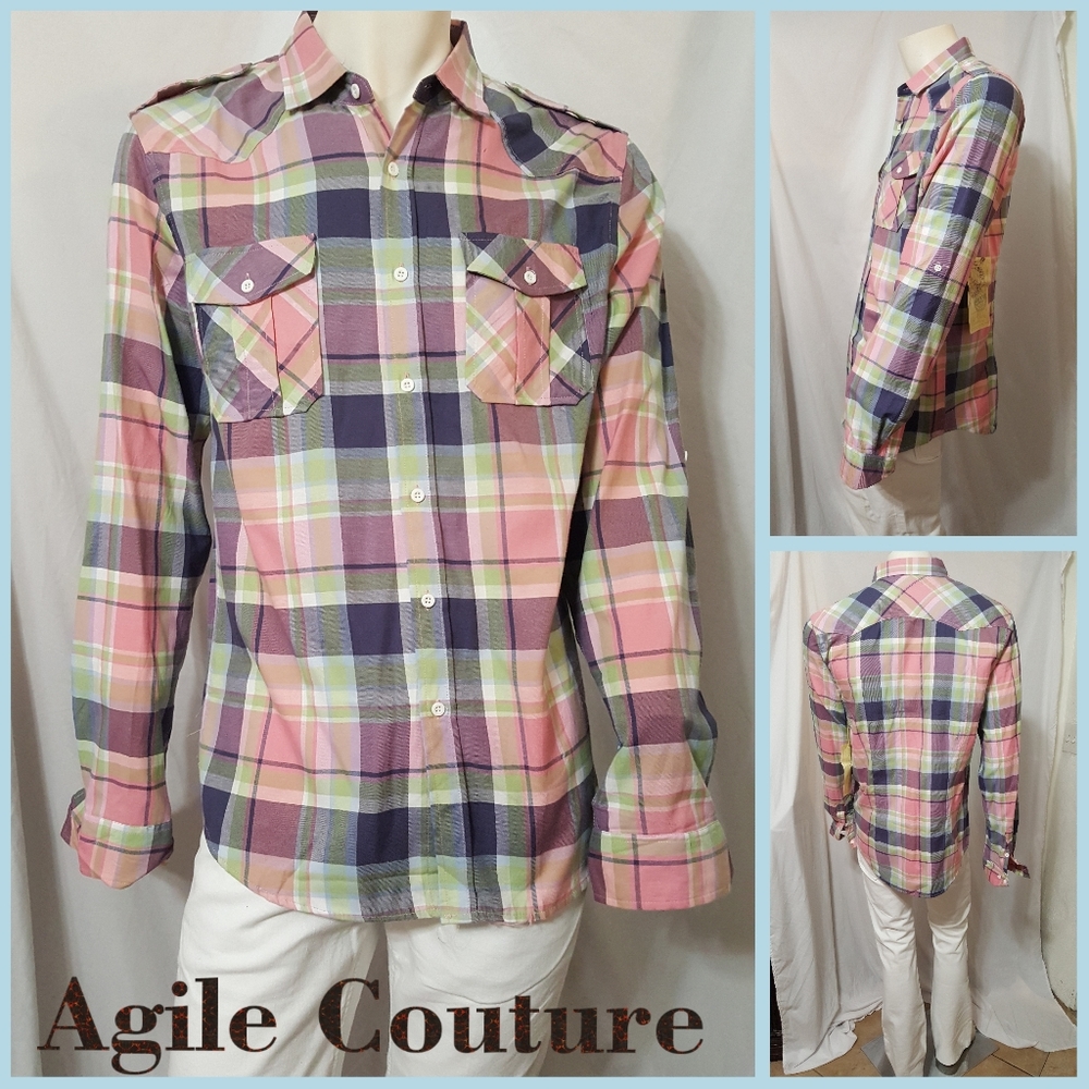 New Agile Couture Long Sleeve Button Down Shirt